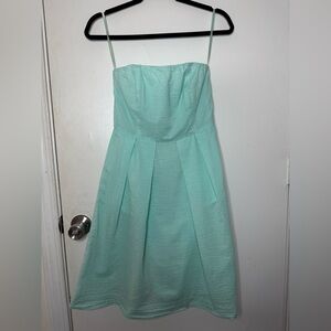 J. Crew Strapless Aqua Dress